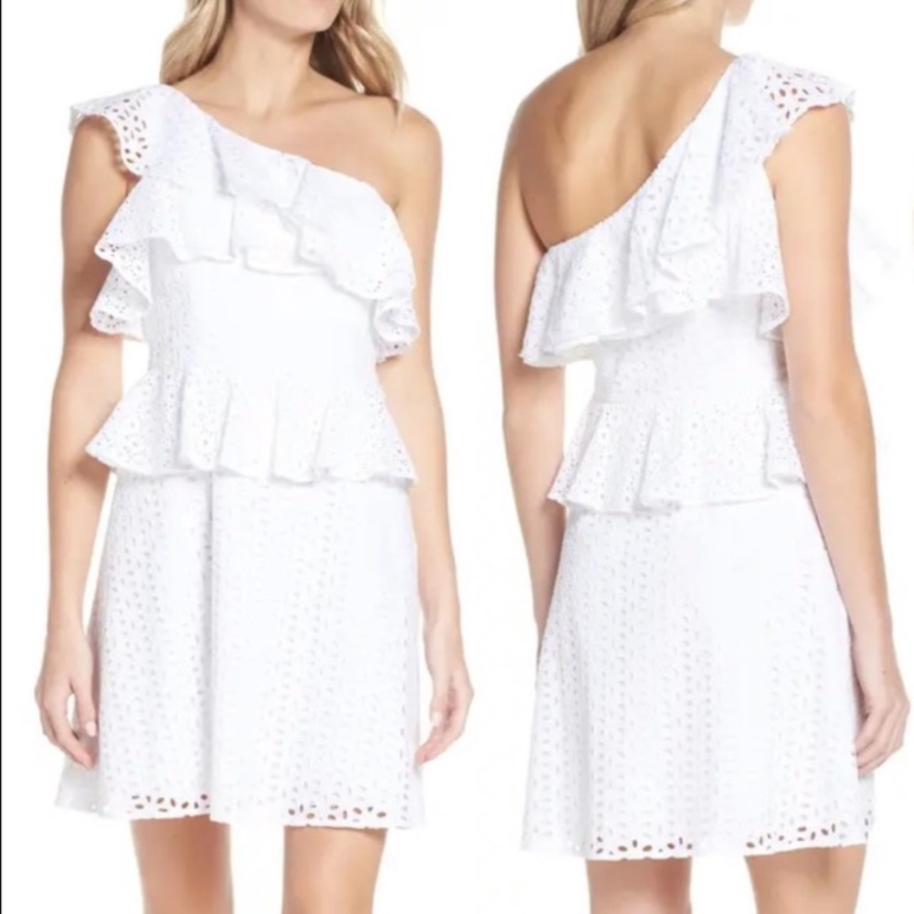 EUC Lilly Pulitzer white Josey eyelet dress size 6